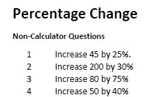 This work looks at percentage change, simple interest and compound interest.